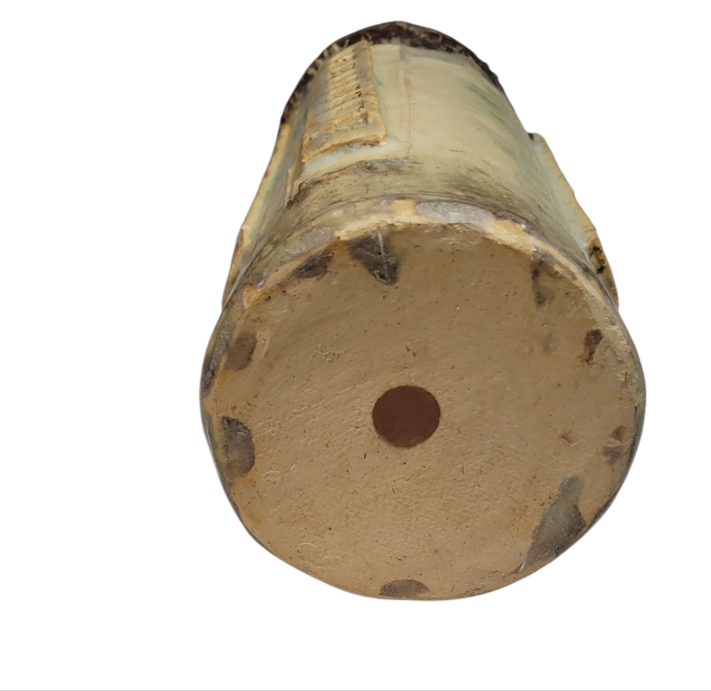 Hand Crafted Cream and Brown Ceramic Vase - Picture 16 of 16
